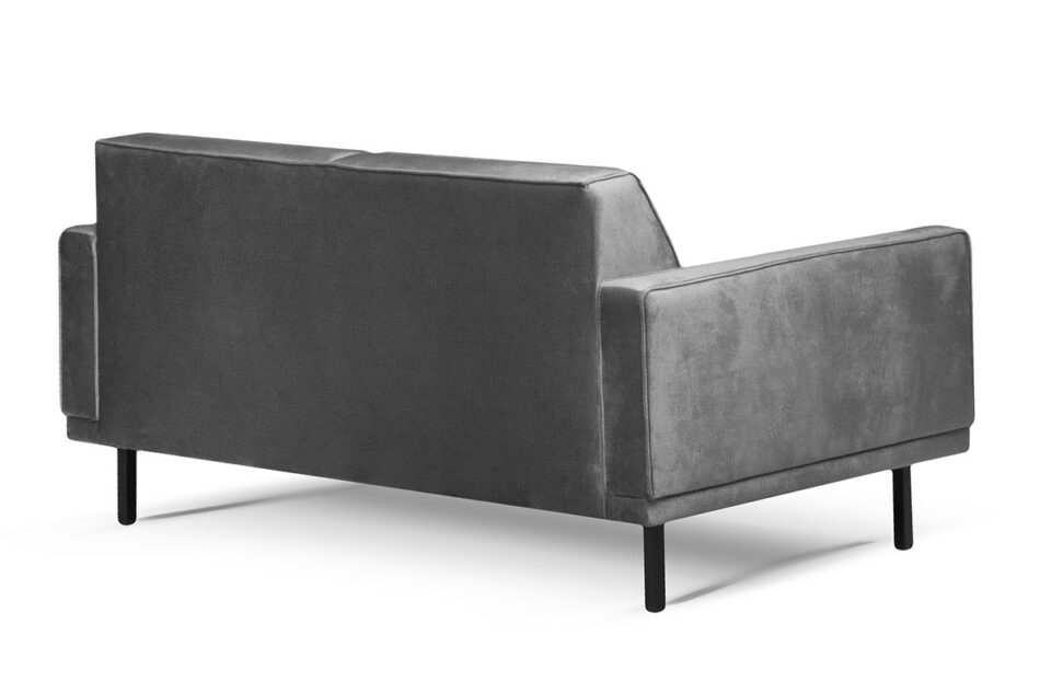 BARO Prosta sofa dwuosobowa na metalowych nóżkach szara ciemny szary - zdjęcie 3