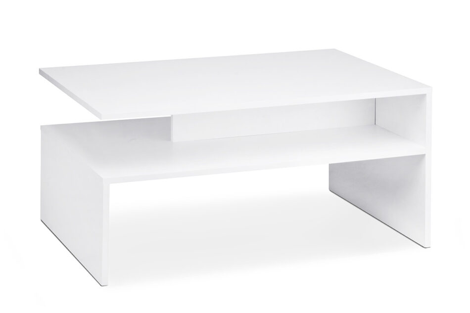 DELCHI Asymetryczny stolik kawowy biały biały - zdjęcie 2