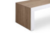 EMPROS Prosty stolik kawowy z półką do pokoju dziennego biały / dąb biały połysk/dąb sonoma - zdjęcie 4
