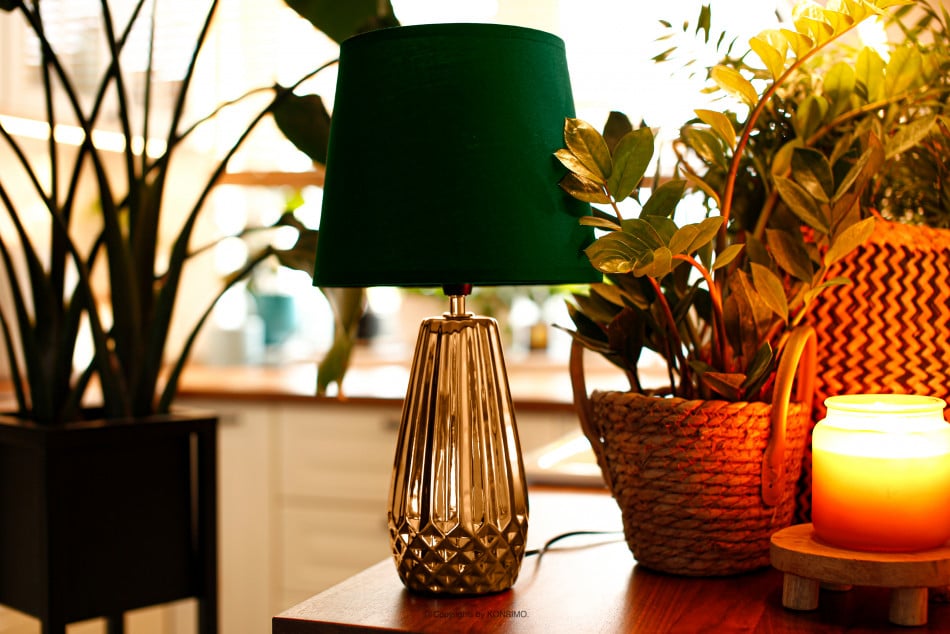 ERANA Lampa stołowa złoty/zielony - zdjęcie 1