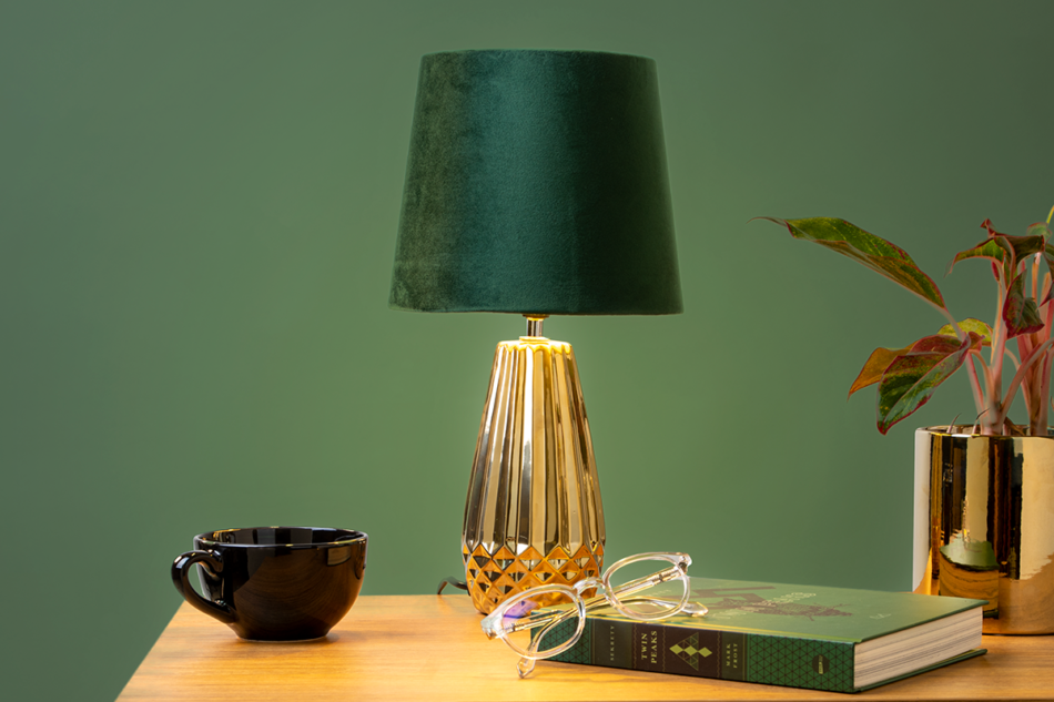 ERANA Lampa stołowa złoty/zielony - zdjęcie 5
