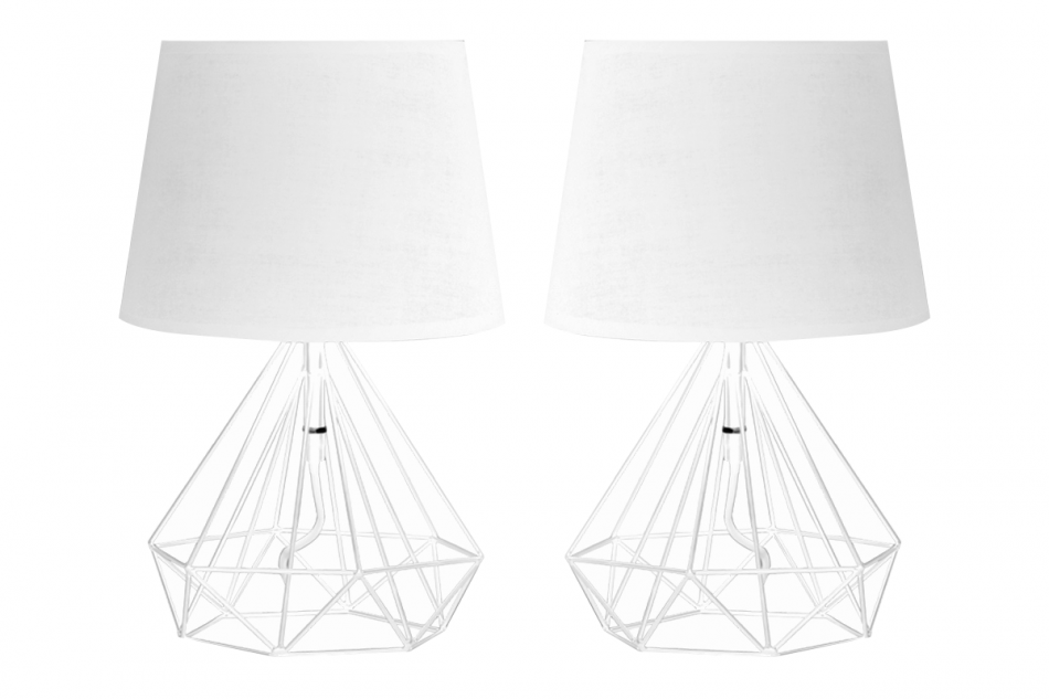 ACOS Minimalistyczne białe lampki do sypialni 2szt. biały - zdjęcie 0