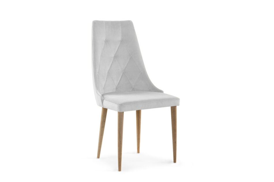ALTAR Krzesło tapicerowane pikowane oparcie jasnoszare jasny szary - zdjęcie