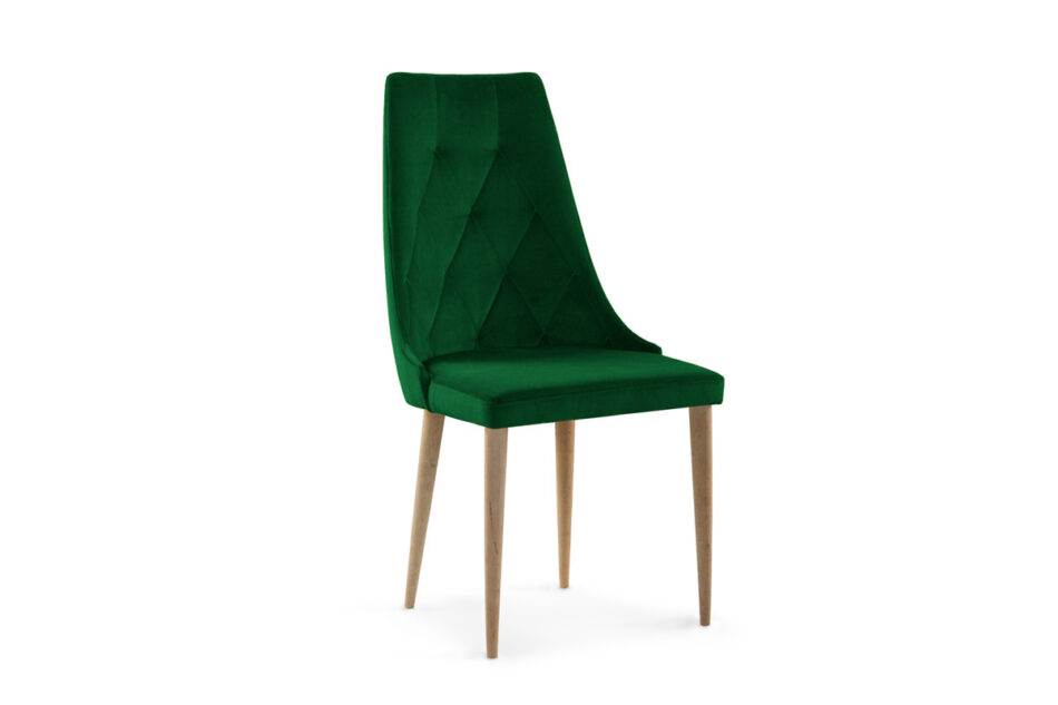 ALTAR Krzesło tapicerowane pikowane oparcie zielone zielony - zdjęcie