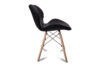 TRIGO Skandynawskie krzesło na drewnianym stelażu ekoskóra czarne czarny - zdjęcie 5