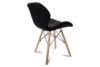 TRIGO Skandynawskie krzesło na drewnianym stelażu ekoskóra czarne czarny - zdjęcie 7