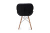 TRIGO Skandynawskie krzesło na drewnianym stelażu ekoskóra czarne czarny - zdjęcie 6
