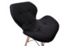 TRIGO Skandynawskie krzesło na drewnianym stelażu ekoskóra czarne czarny - zdjęcie 4