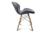 TRIGO Skandynawskie krzesło na drewnianym stelażu ekoskóra szare szary - zdjęcie 5