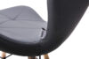 TRIGO Skandynawskie krzesło na drewnianym stelażu ekoskóra szare szary - zdjęcie 3
