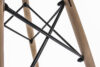 TRIGO Skandynawskie krzesło na drewnianym stelażu ekoskóra szare szary - zdjęcie 8