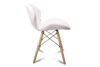 TRIGO Skandynawskie krzesło na drewnianym stelażu ekoskóra białe biały - zdjęcie 3