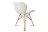 TRIGO Skandynawskie krzesło na drewnianym stelażu ekoskóra białe biały - zdjęcie 4