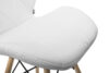 TRIGO Skandynawskie krzesło na drewnianym stelażu ekoskóra białe biały - zdjęcie 7