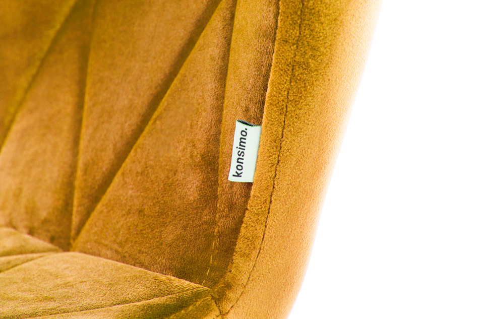 TRIGO Skandynawskie krzesło na drewnianym stelażu żółte żółty - zdjęcie 5