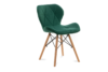 TRIGO Skandynawskie krzesło na drewnianym stelażu butelkowa zieleń ciemny zielony - zdjęcie 1