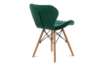 TRIGO Skandynawskie krzesło na drewnianym stelażu butelkowa zieleń ciemny zielony - zdjęcie 4