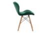 TRIGO Skandynawskie krzesło na drewnianym stelażu butelkowa zieleń ciemny zielony - zdjęcie 5