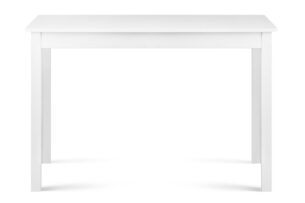 EVENI, https://konsimo.pl/kolekcja/eveni/ Bukowy klasyczny stół do jadalni 110 x 60 kolor biały biały - zdjęcie