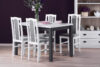 SILVA Rozkładany stół do salonu 120 cm biały / szary biały/szary - zdjęcie 2