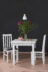 SALUTO Mały rozkładany stół do mieszkania 80 cm szary / biały szary / bialy - zdjęcie 6
