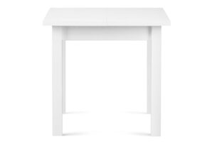 SALUTO, https://konsimo.pl/kolekcja/saluto/ Mały rozkładany stół do mieszkania 80 cm biały biały - zdjęcie