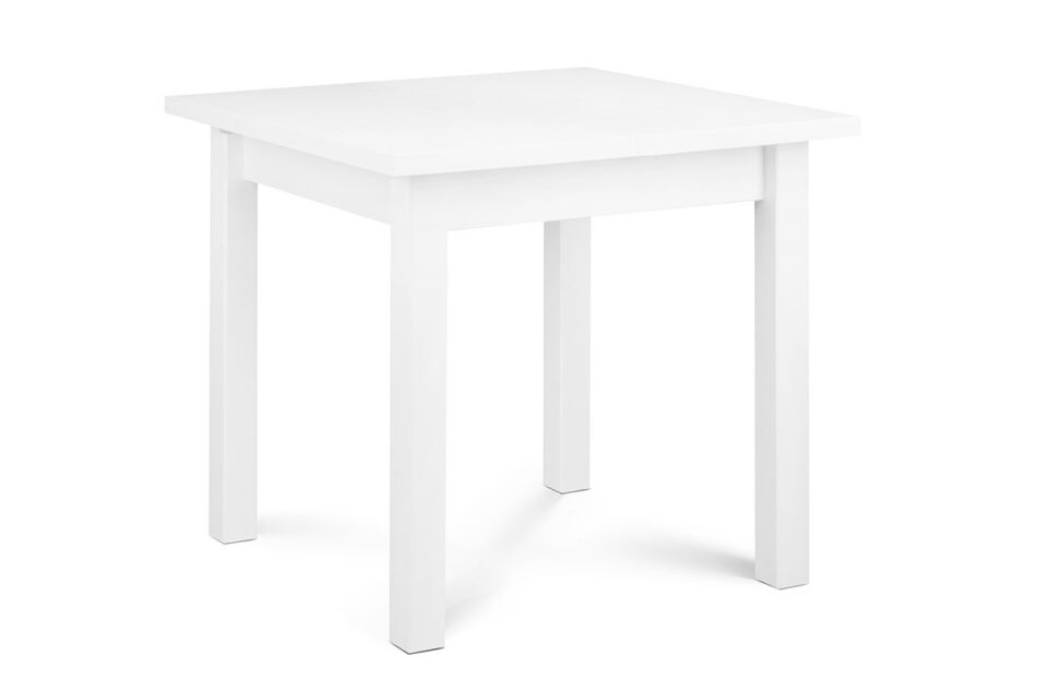 SALUTO Mały rozkładany stół do mieszkania 80 cm biały biały - zdjęcie 2