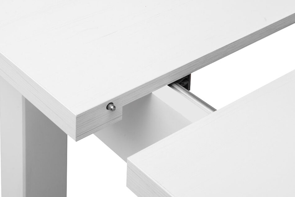 SALUTO Mały rozkładany stół do mieszkania 80 cm biały biały - zdjęcie 3