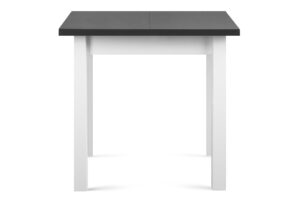SALUTO, https://konsimo.pl/kolekcja/saluto/ Mały rozkładany stół do mieszkania 80 cm biały / szary biały/szary - zdjęcie