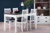 CENARE Rozkładany prosty stół 140 x 80 cm biały biały - zdjęcie 2