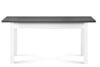 CENARE Rozkładany prosty stół 140 x 80 cm biały / szary biały/szary - zdjęcie 4