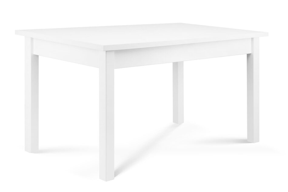 CENARE Rozkładany prosty stół 160 x 80 cm biały biały - zdjęcie 2