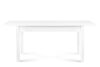 CENARE Rozkładany prosty stół 160 x 80 cm biały biały - zdjęcie 4