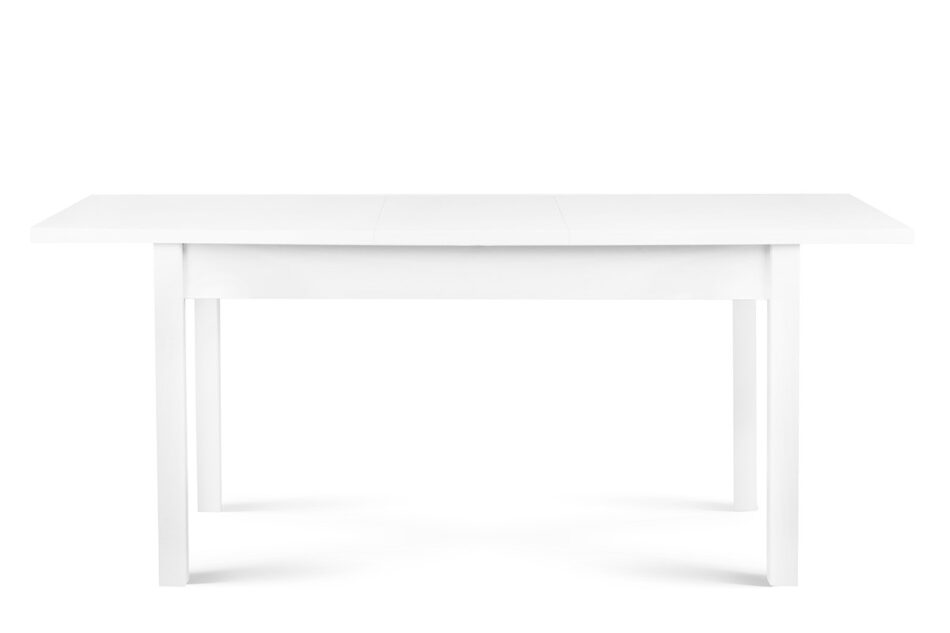 CENARE Rozkładany prosty stół 160 x 80 cm biały biały - zdjęcie 3