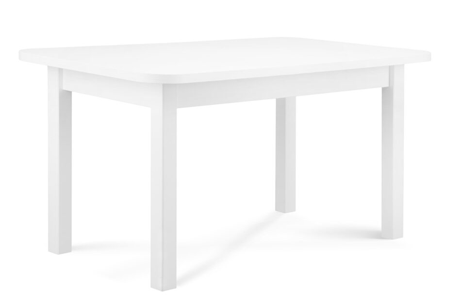 EDERE Rozkładany klasyczny stół 140 x 80 cm biały biały - zdjęcie 2