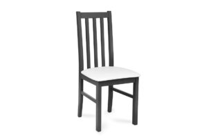 QUATUS, https://konsimo.pl/kolekcja/quatus/ Krzesło drewno bukowe szare szary/biały - zdjęcie