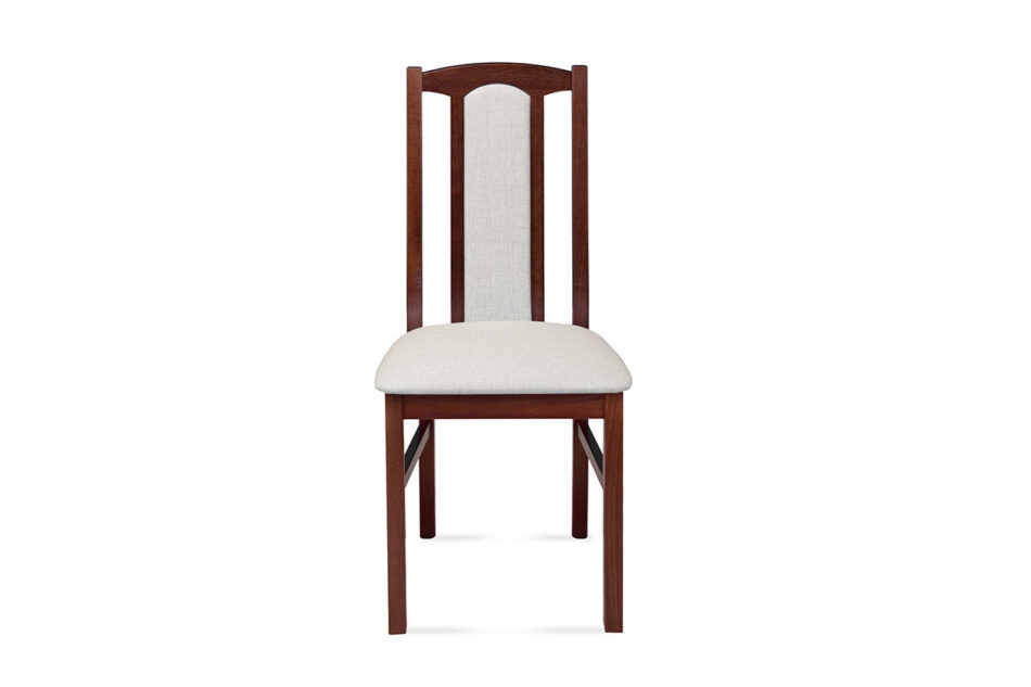 CIBUS Klasyczne krzesło do jadalni orzech tkanina jasny beż orzech/jasny beż - zdjęcie 2