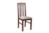 CIBUS Klasyczne krzesło do jadalni orzech tkanina beż orzech/ciemny beż - zdjęcie 1