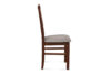 CIBUS Klasyczne krzesło do jadalni orzech tkanina beż orzech/ciemny beż - zdjęcie 4