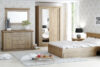 VETIS Szuflada do łóżka 140 x 200 w klasycznym stylu dąb szary dąb naturalny - zdjęcie 2