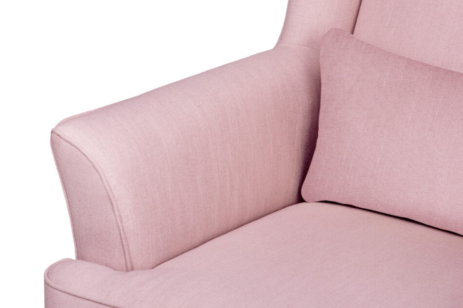 STRALIS Skandynawski fotel pudrowy róż na nóżkach różowy - zdjęcie 7