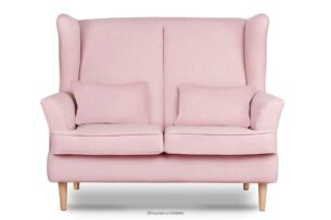 STRALIS, https://konsimo.pl/kolekcja/stralis/ Skandynawska sofa dwuosobowa pudrowy róż na nóżkach różowy - zdjęcie