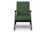 NASET Fotel w stylu PRL zielony zielony/ciemny orzech - zdjęcie 1
