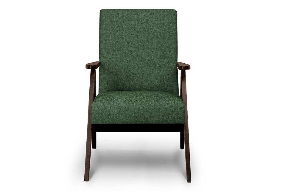 NASET Fotel w stylu PRL zielony zielony/ciemny orzech - zdjęcie 0