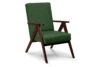 NASET Fotel w stylu PRL zielony zielony/ciemny orzech - zdjęcie 2
