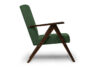 NASET Fotel w stylu PRL zielony zielony/ciemny orzech - zdjęcie 3
