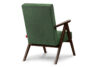 NASET Fotel w stylu PRL zielony zielony/ciemny orzech - zdjęcie 4