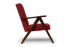 NASET Fotel w stylu PRL czerwony bordowy/ciemny orzech - zdjęcie 3
