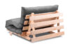 FUTURI Sofa futon japoński styl szary/brązowy - zdjęcie 6