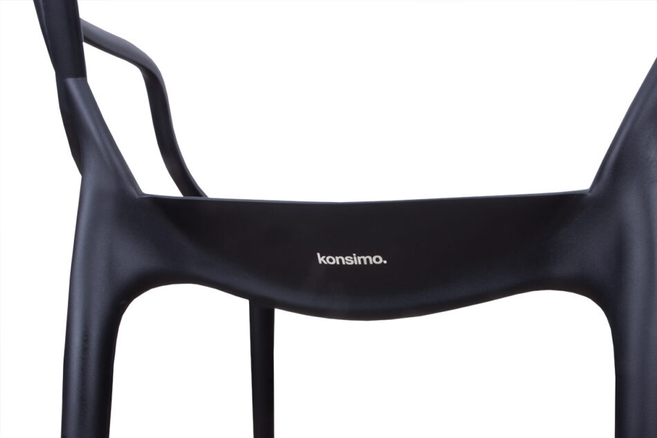 SLIMBI Krzesło modern plastikowe czarne czarny - zdjęcie 5